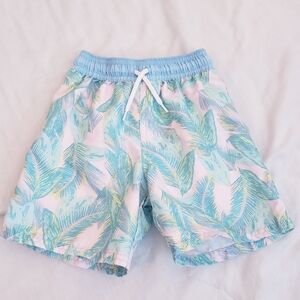 Boys Size 4 Tropical Print Swim Trunks